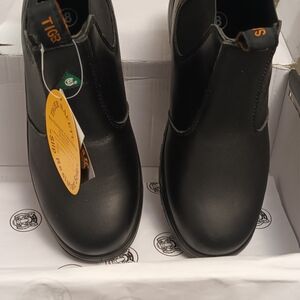 Black Steele Toed Boots for Women. CSA Approved